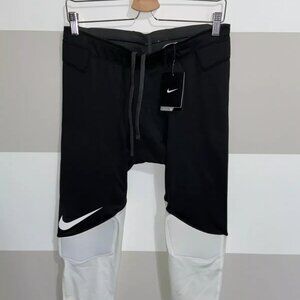 Nike Football Pants Mens S, M, L & XL Black White 3/4 Length Compression…